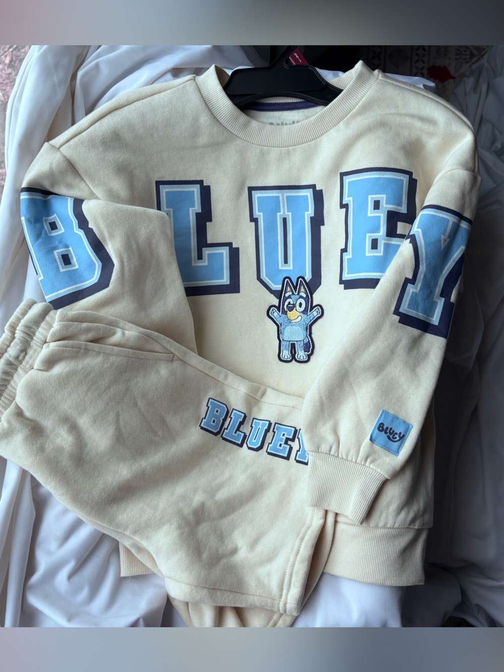 Bluey Cream Sweatshirt & Shorts Set